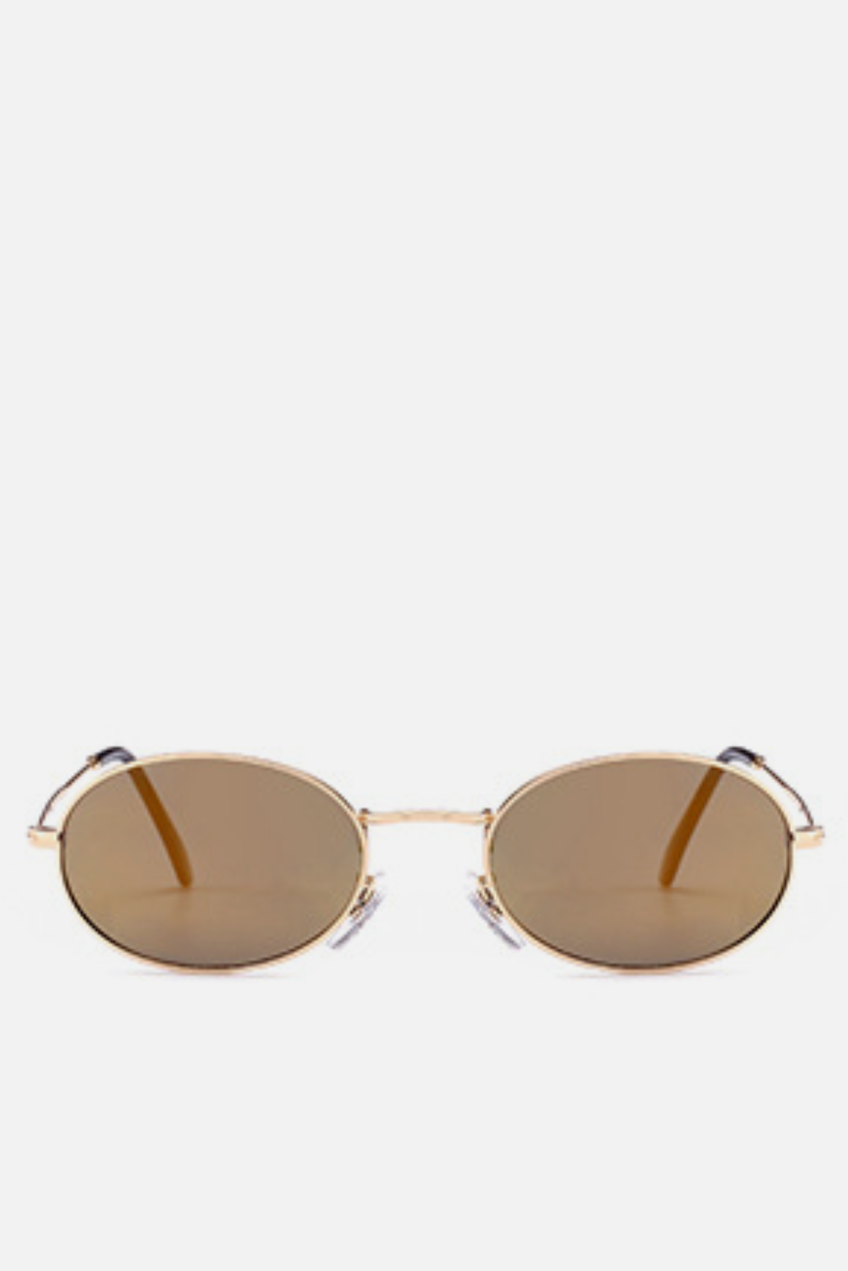 Gold frame shop oval sunglasses