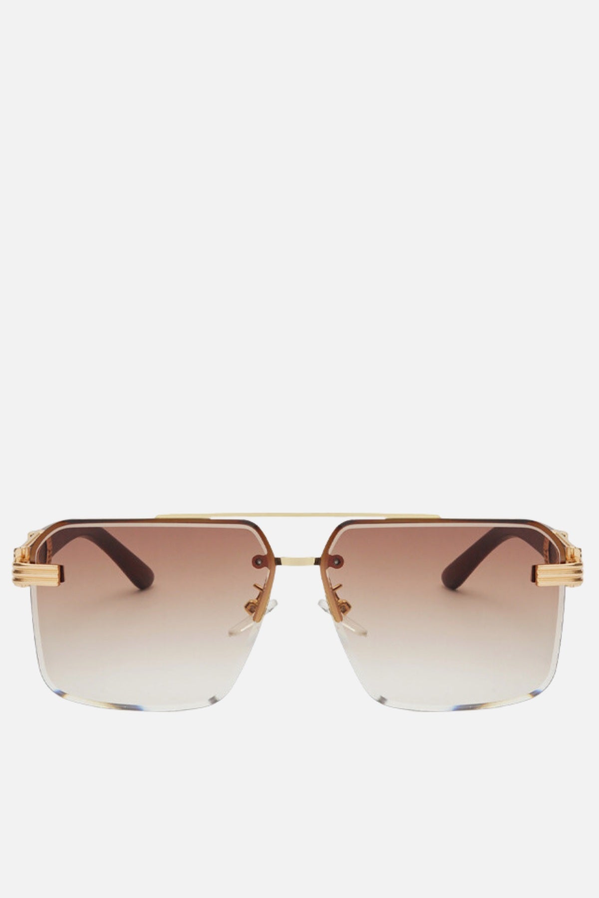 VERONA Brown Oversized Square Aviators