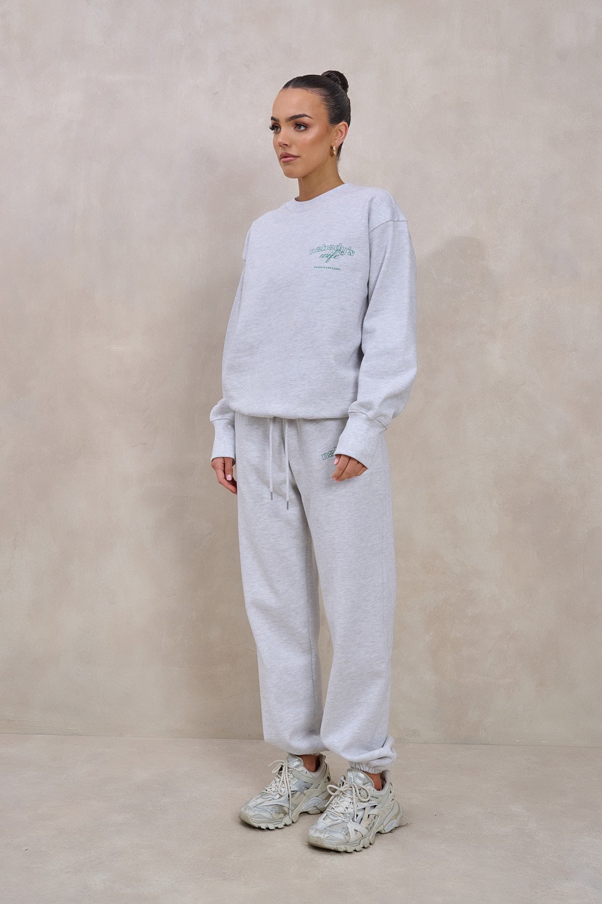 Grey marl hot sale tracksuit womens