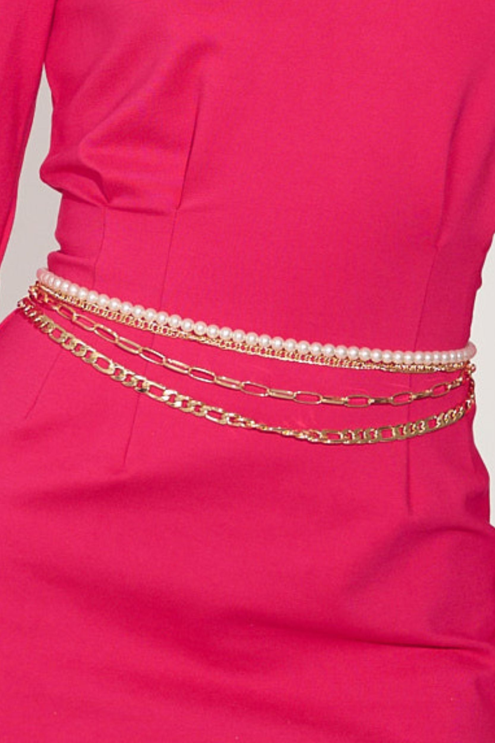 Belt with hot sale gold chain