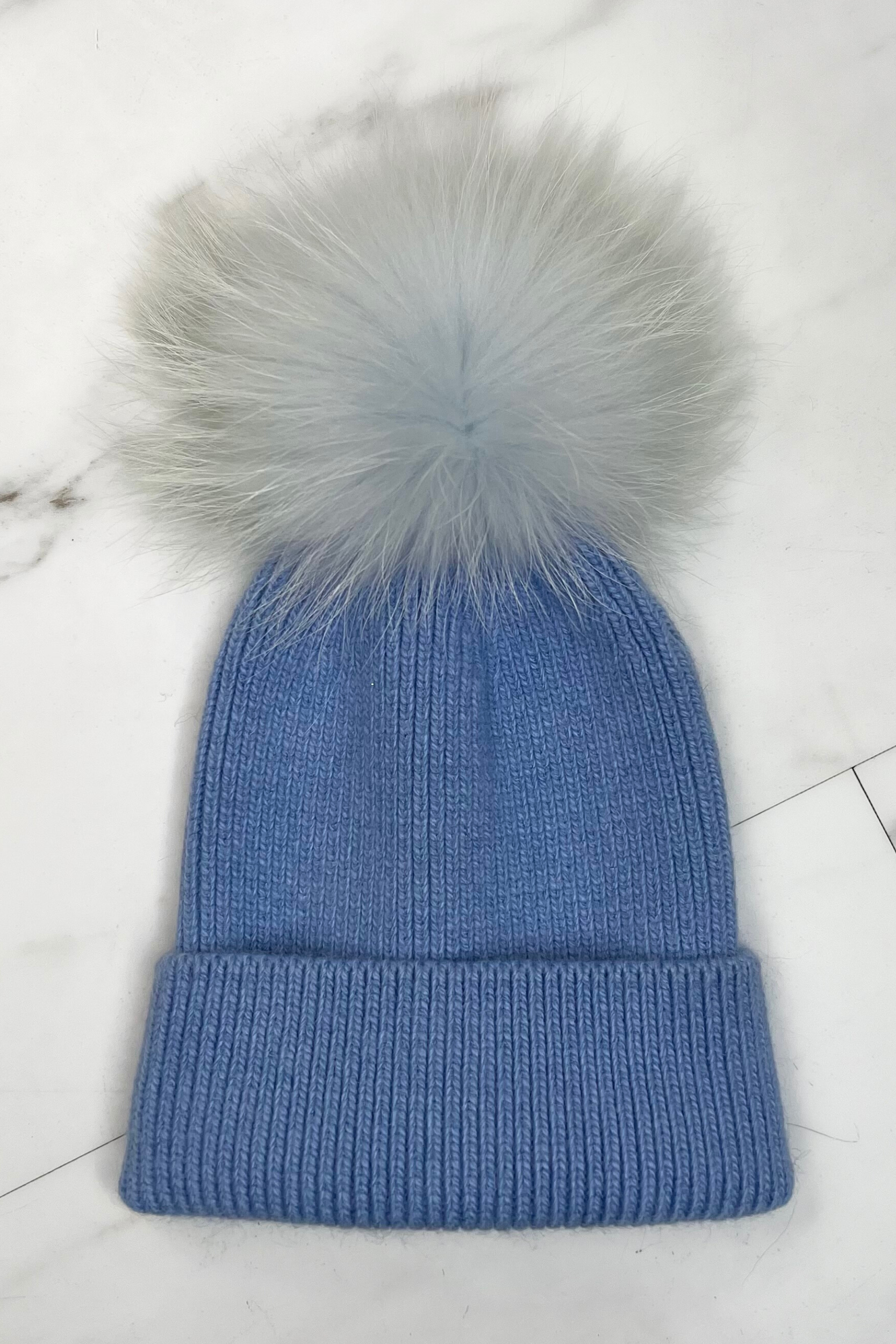 Light blue cheap bobble hat