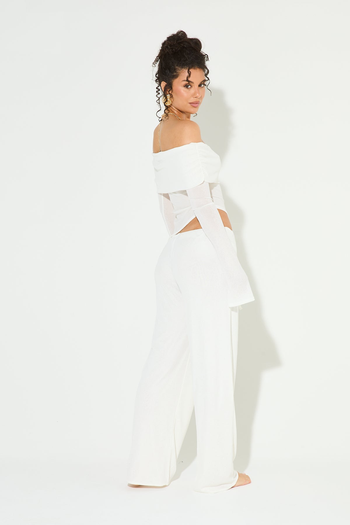 JORJA White Low Rise Trousers