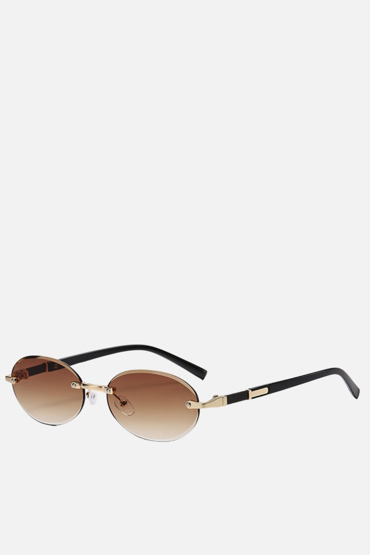 ST TROPEZ Brown & Gold Oval Sunglasses