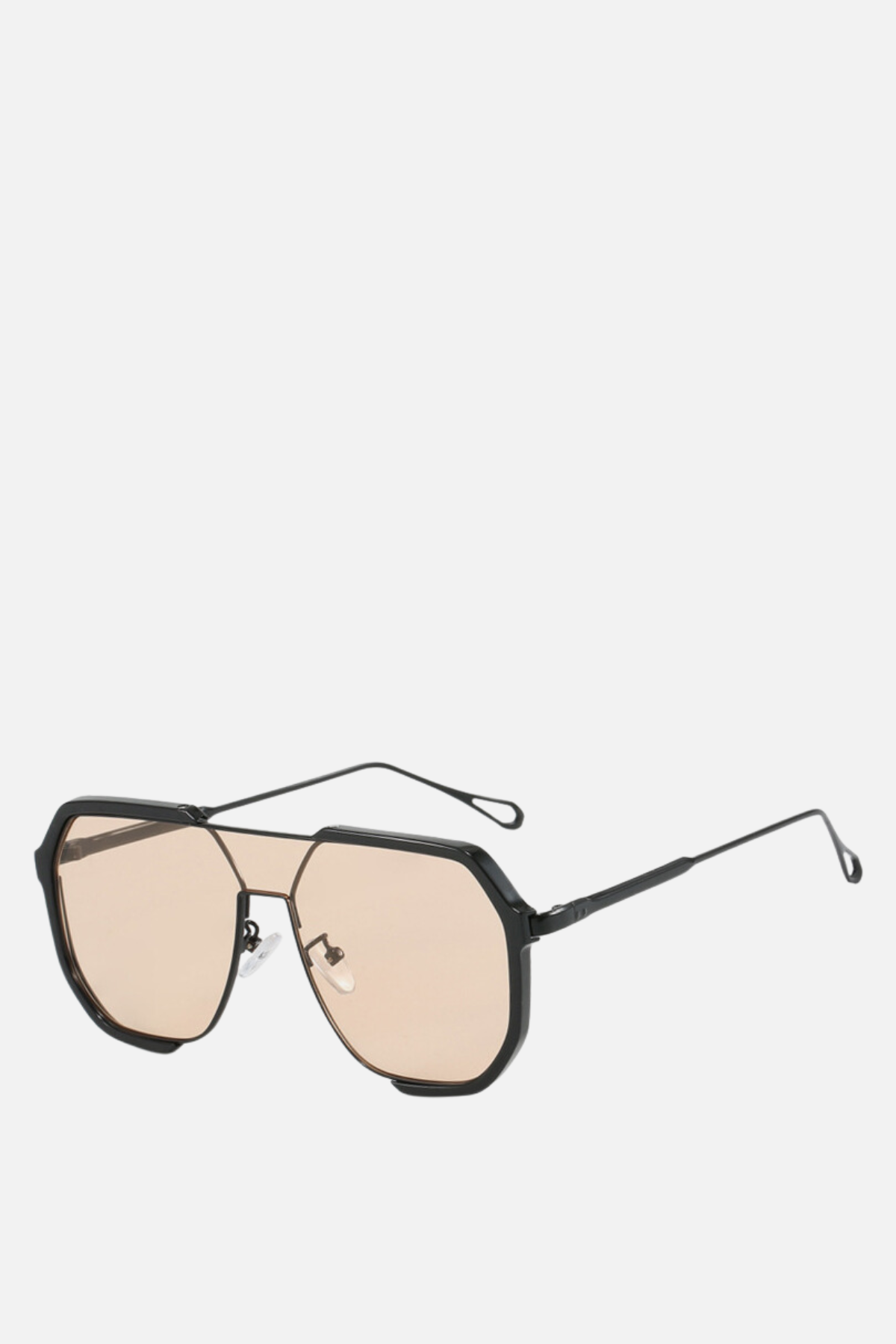 BARCELONA Black and Peach Aviator Sunglasses