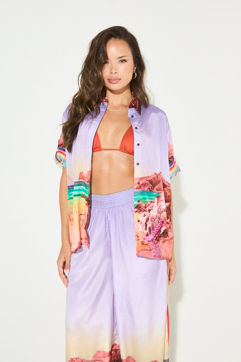 LILAC SUNRISE Printed Trousers