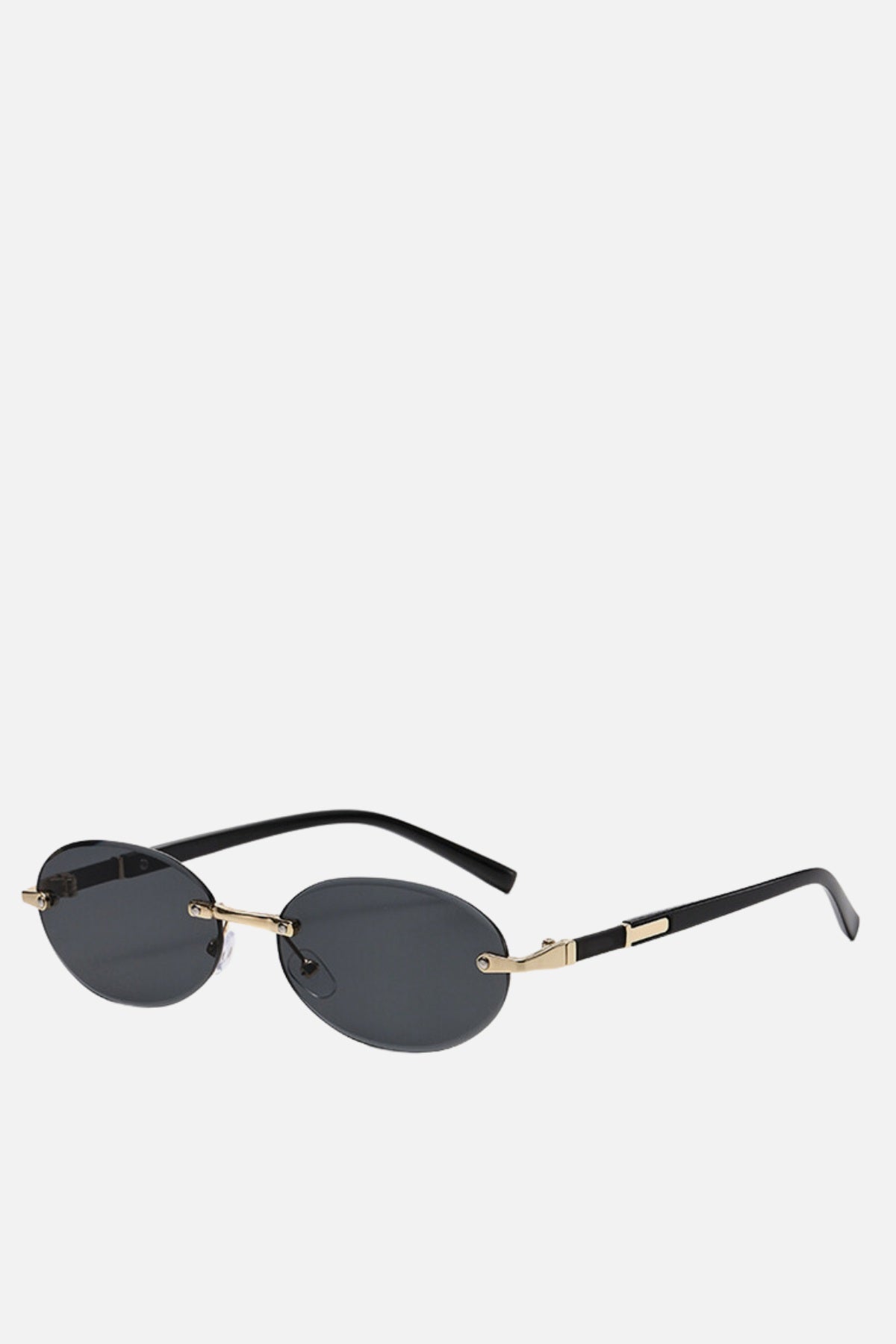 ST TROPEZ Black & Gold Oval Sunglasses