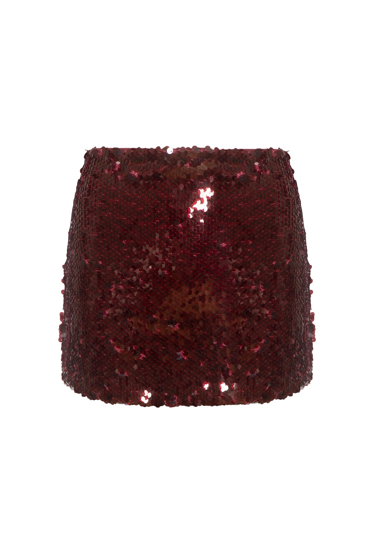 NALA Burgundy Sequin Mini Skirt