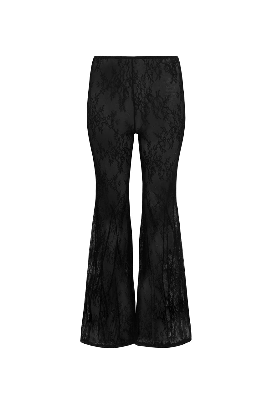 DAKOTA Black Lace Flared Trouser