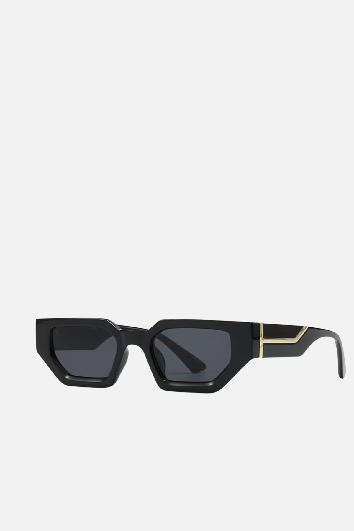 CALAIS Black Rectangle Sunglasses