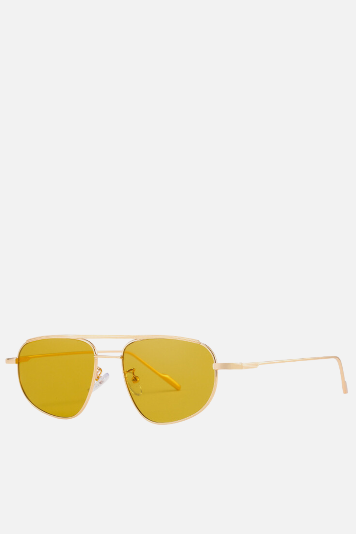 CANNES Yellow and Gold Aviator Sunglasses