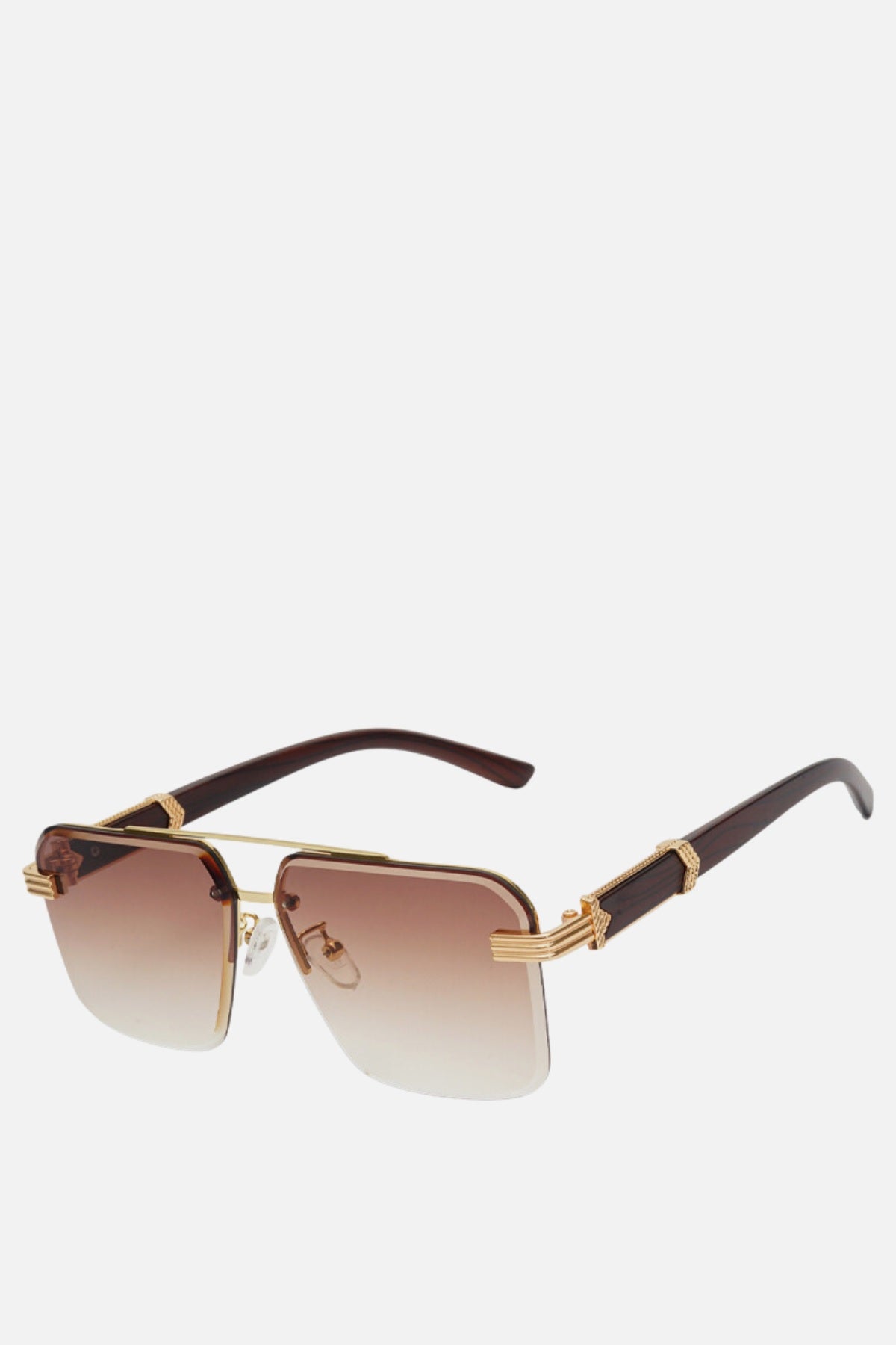 VERONA Brown Oversized Square Aviators