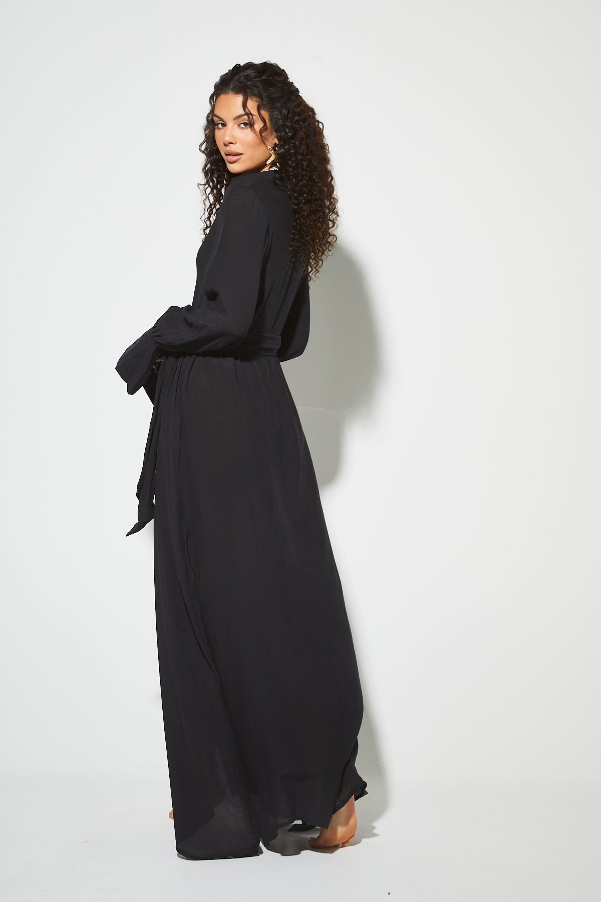 Black 2025 maxi shirt