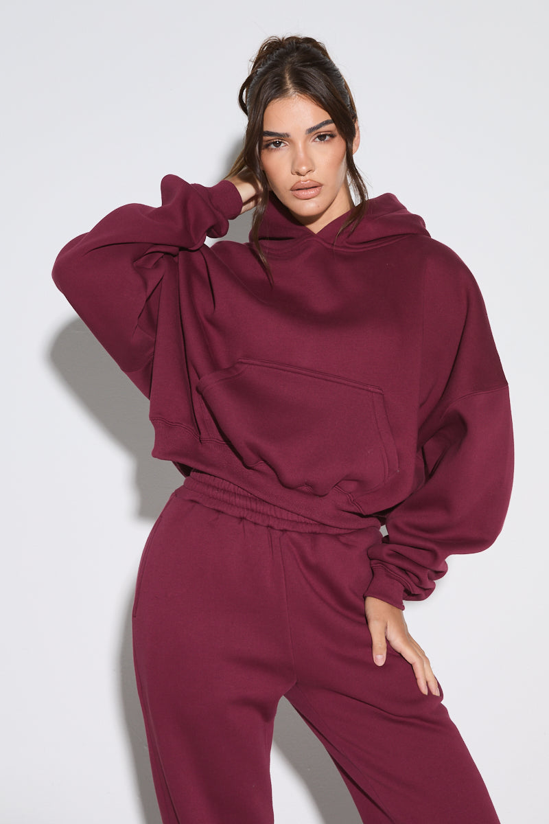 Oversized Burgundy Hoodie