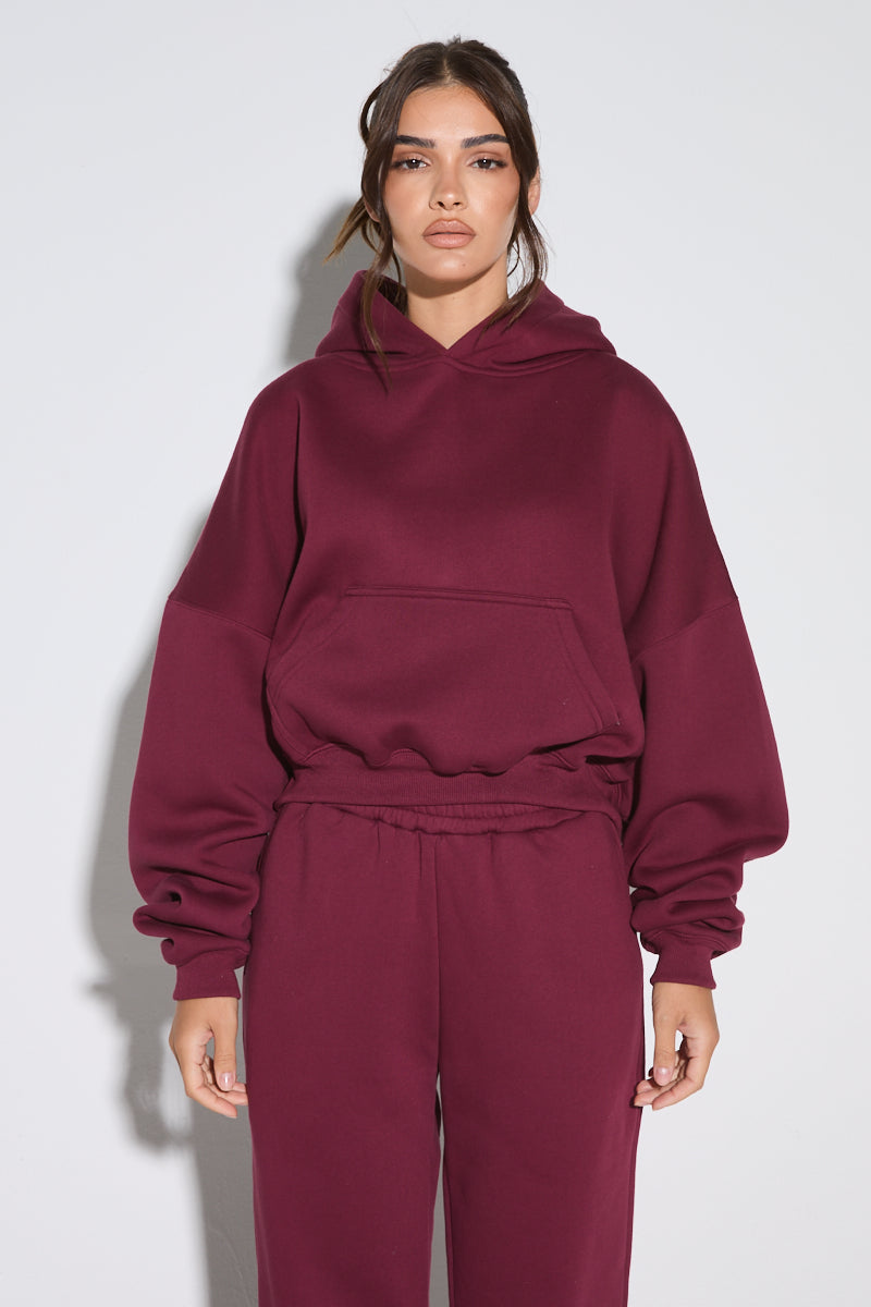 Oversized Burgundy Hoodie