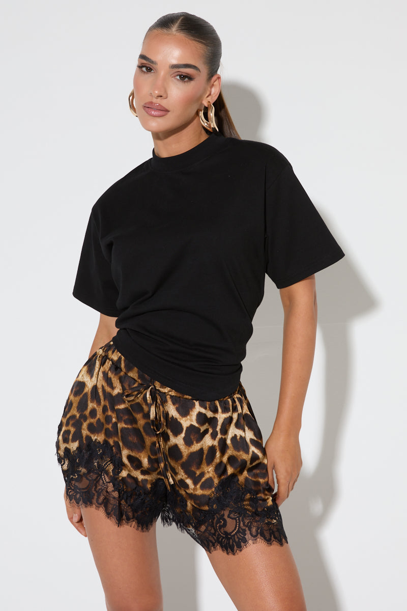 JILLY Black Pre Knotted T-Shirt