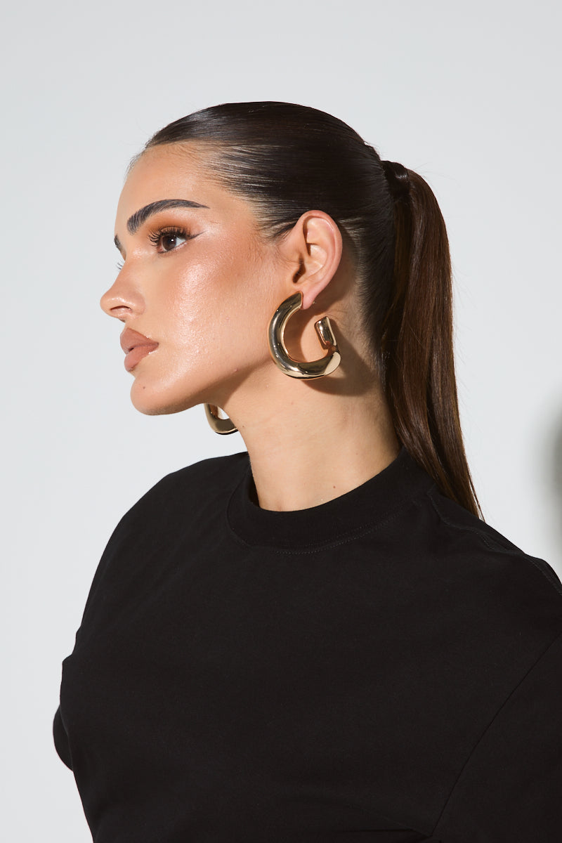 Gold Chunky Hoop Earrings