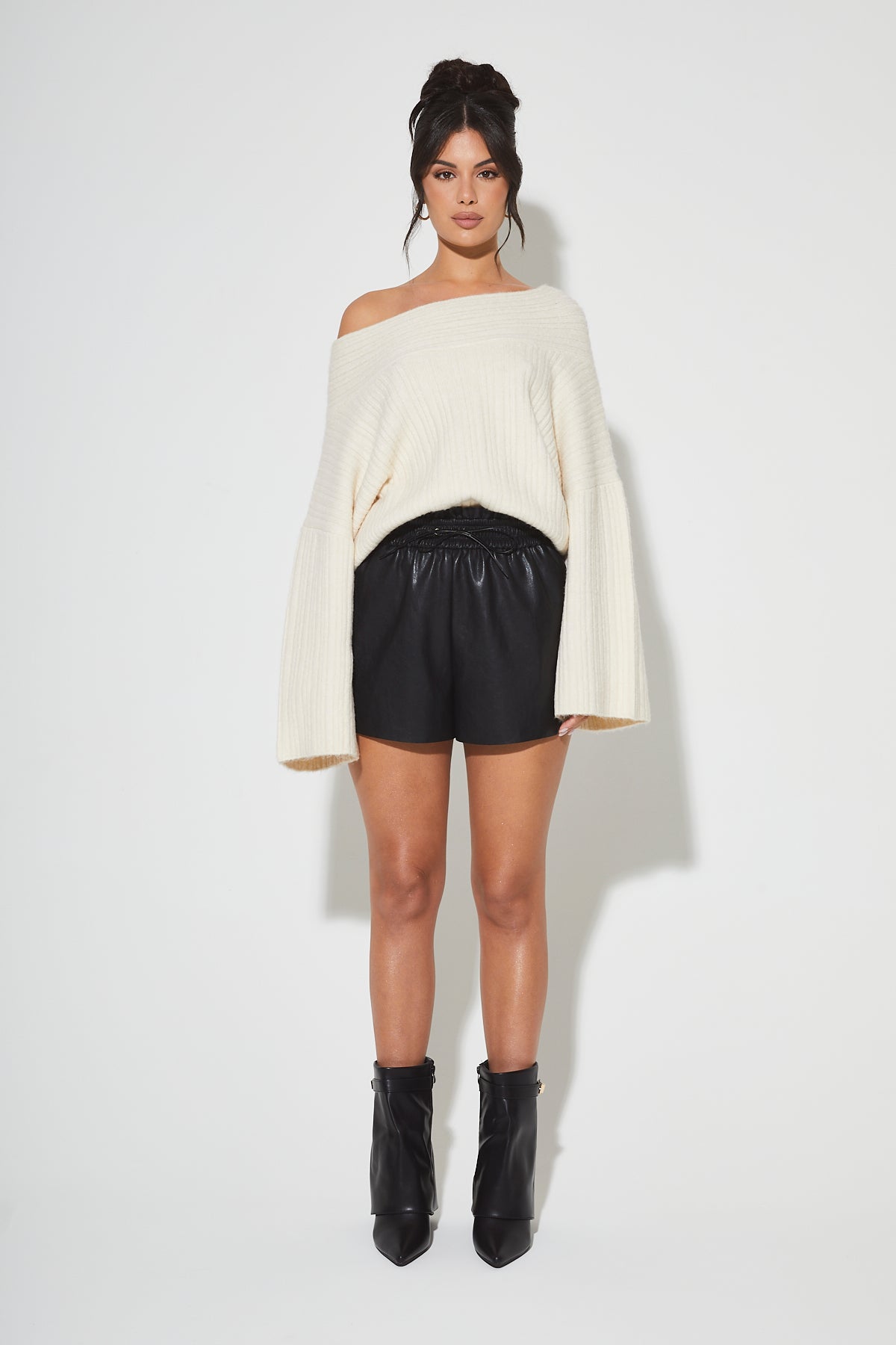 Cream bardot outlet jumper